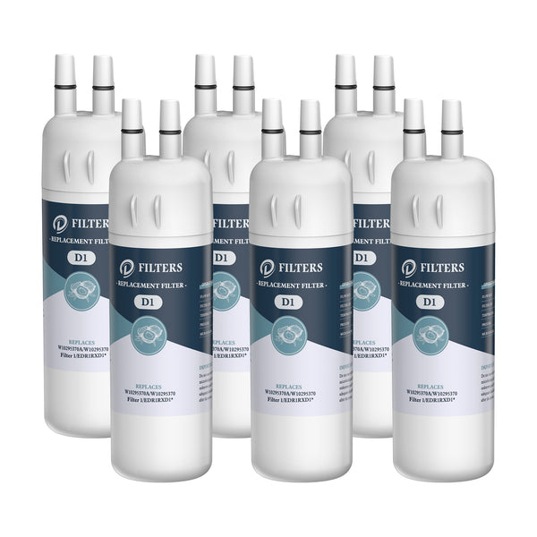 W10295370A, EDR1RXD1 Replacement P8RFWB2L, P8RFKB2L, Refrigerator Water Filter 1, Made by Dfilters 6Packs