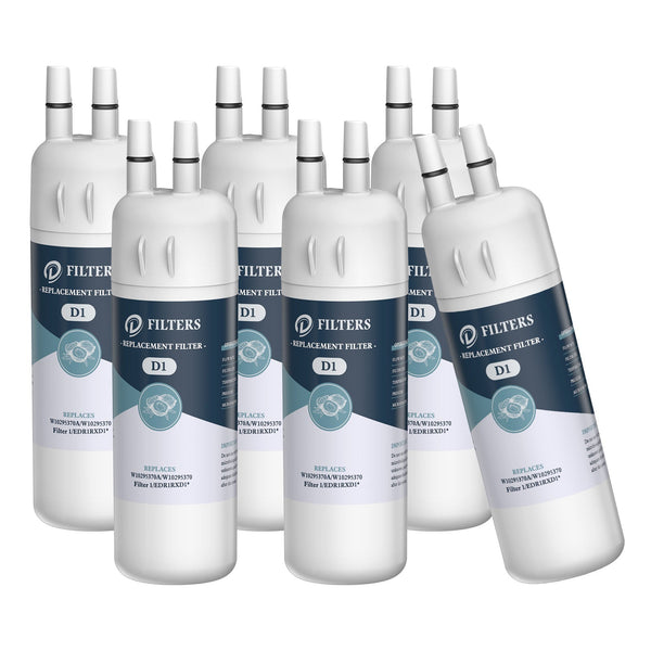 EDR1RXD1, Filter 1 Replacement W10295370A, P4RFWB, P4RFKB2 Water Filter, Made by Dfilters 6Packs
